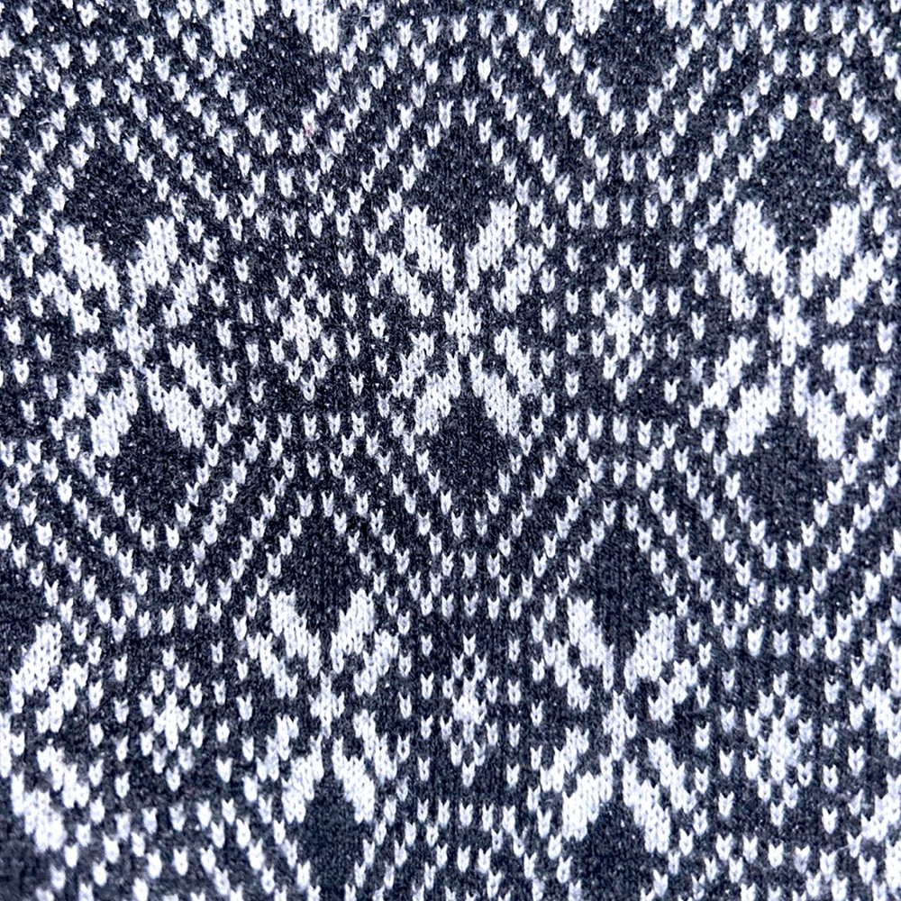 IF IT WERE ME Sweater DRESS Cowl Neck Dark GRAY/WHITE Printed Design Size SMALL - Picture 4 of 8
